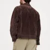 Men's Vintage Lapel Suede Zipper Slim Fit Jacket 00858784M sold by Manly