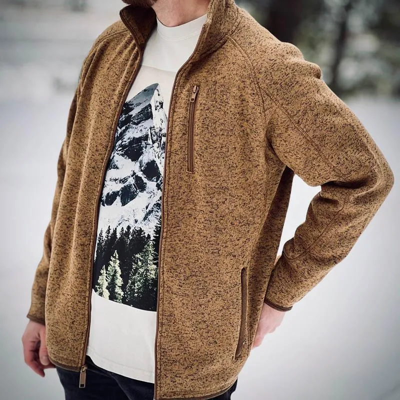 Men's Casual Stand Collar Loose Zipper Sports Jacket 81694703M sold by Manly product image thumbnail 2