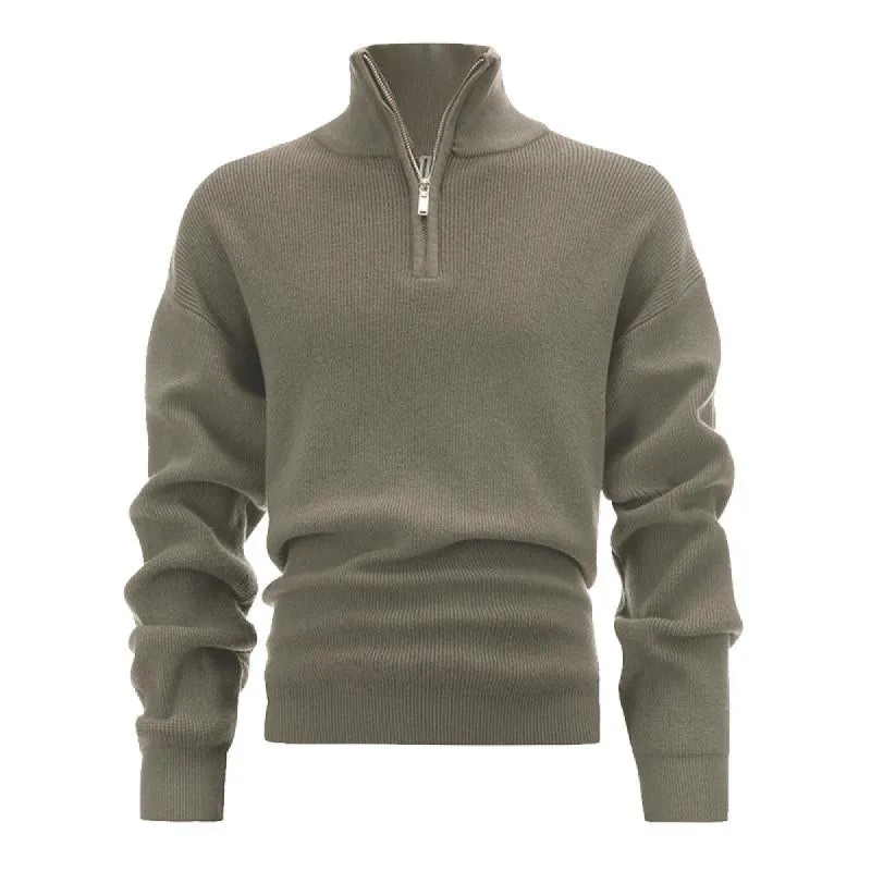 Men's Solid Color Casual Half Zip Turtleneck Sweater 14823895X sold by Manly