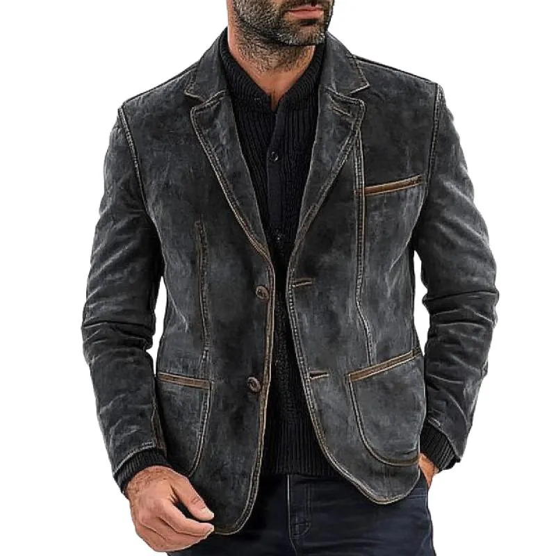 Men's Vintage Suede Single Breasted Blazer 07317369X sold by Manly