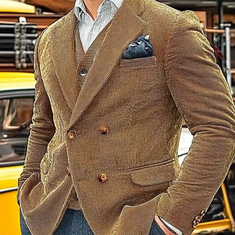Men's Vintage Corduroy Double Breasted Blazer 53437425X sold by Manly product image thumbnail 2
