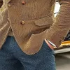 Men's Vintage Corduroy Double Breasted Blazer 53437425X sold by Manly