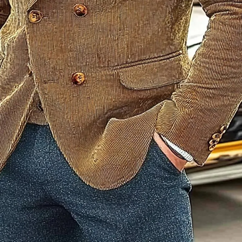 Men's Vintage Corduroy Double Breasted Blazer 53437425X sold by Manly product image thumbnail 3