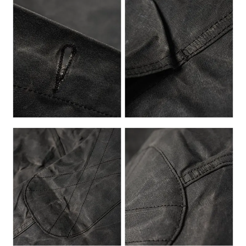 Men's Vintage Casual Motorcycle Workwear Waxed Jacket 62752451TO sold by Manly product image thumbnail 4