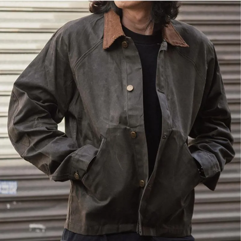 Men's Vintage Casual Motorcycle Workwear Waxed Jacket 62752451TO sold by Manly product image thumbnail 2