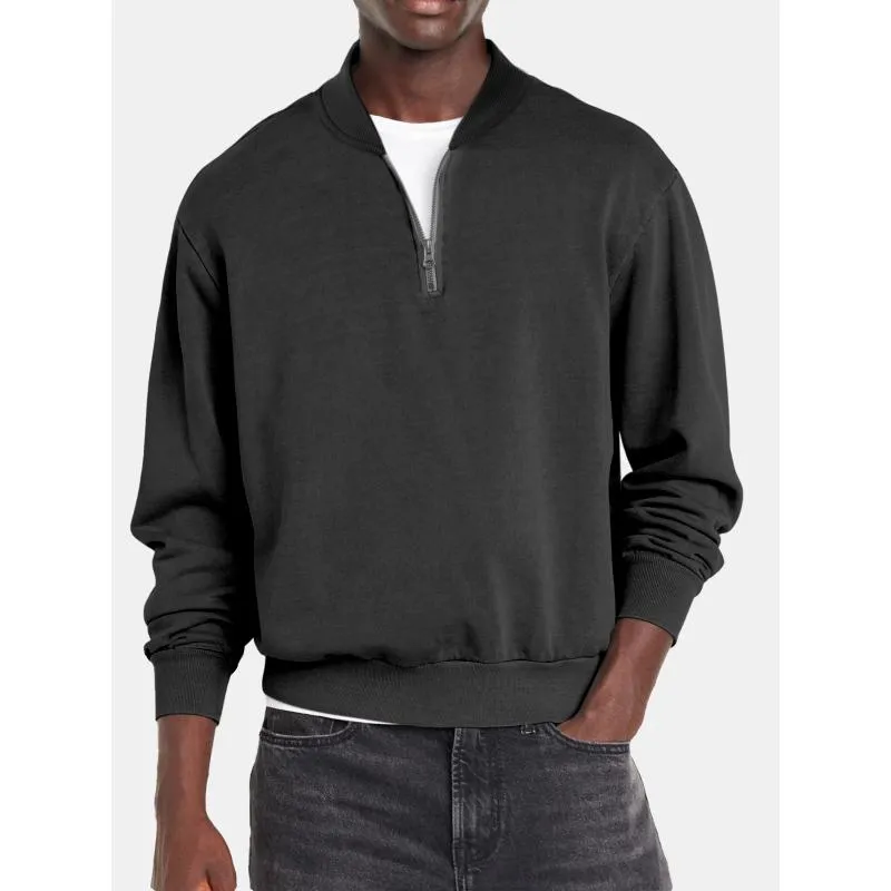 Men's Solid Color Zipper Stand Collar Sweatshirt 29565472Y sold by Manly product image thumbnail 3