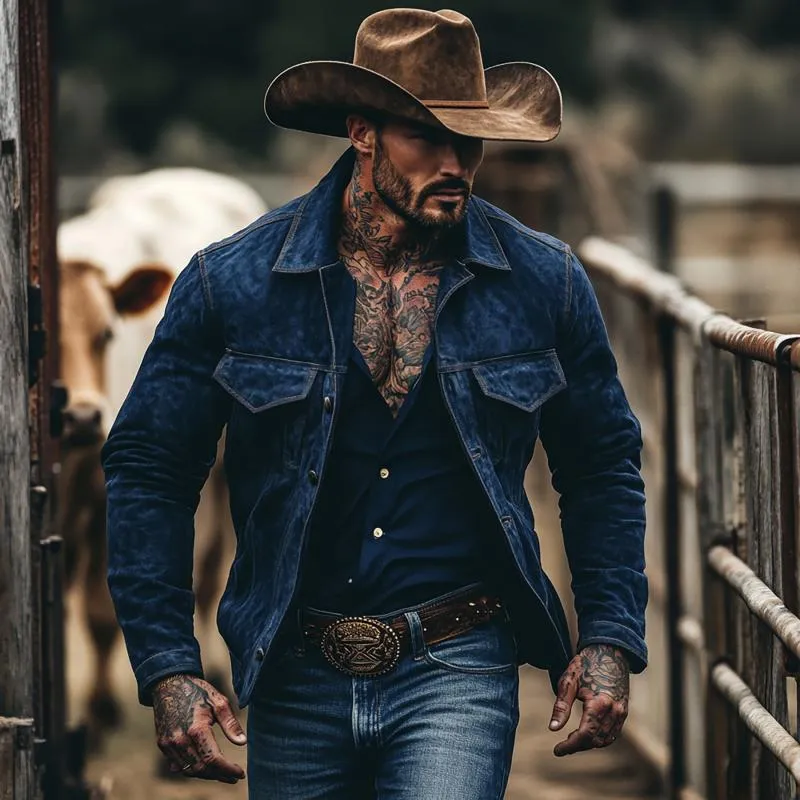 Men's Solid Suede Chest Pocket Jacket 05287009Y sold by Manly product image thumbnail 3