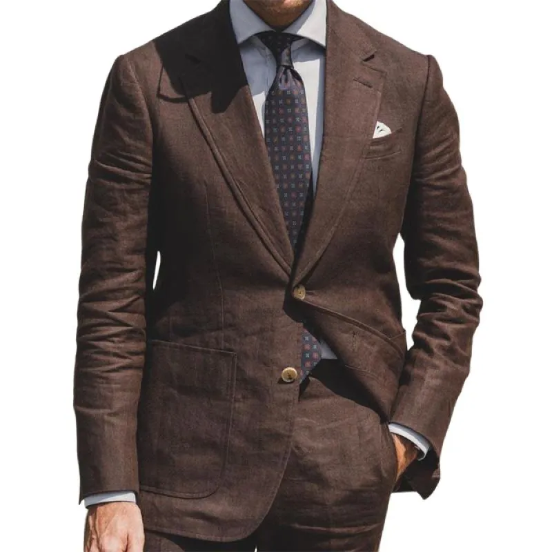 Men's Vintage Solid 2 Pocket Blazer 94105225U sold by Manly