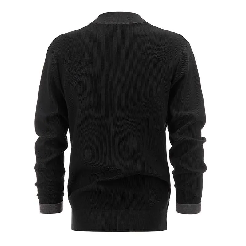 Men's Solid Color Retro Single-breasted Casual Knitted Cardigan 31656649X sold by Manly product image thumbnail 3