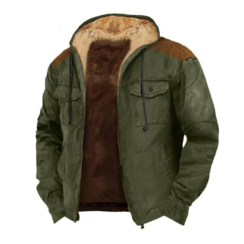 Men's Printed Multi-Pocket Zip-Up Hooded Jacket 05607537X sold by Manly product image thumbnail 3