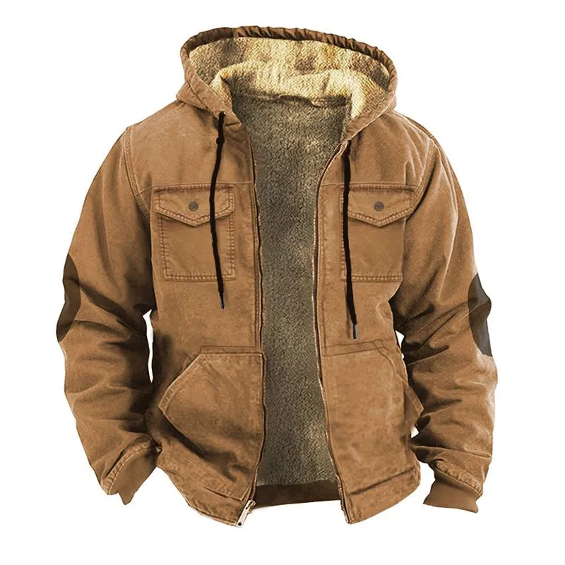 Men's Vintage Colorblock Hooded Zip-Up Jacket 92857078X sold by Manly product image thumbnail 2