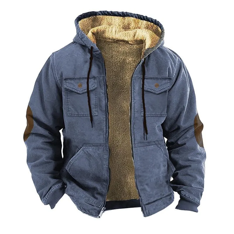 Men's Vintage Colorblock Hooded Zip-Up Jacket 92857078X sold by Manly product image thumbnail 4