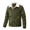Men's Suede Plush Lapel Multi-Pocket Jacket 22560295Y sold by Manly
