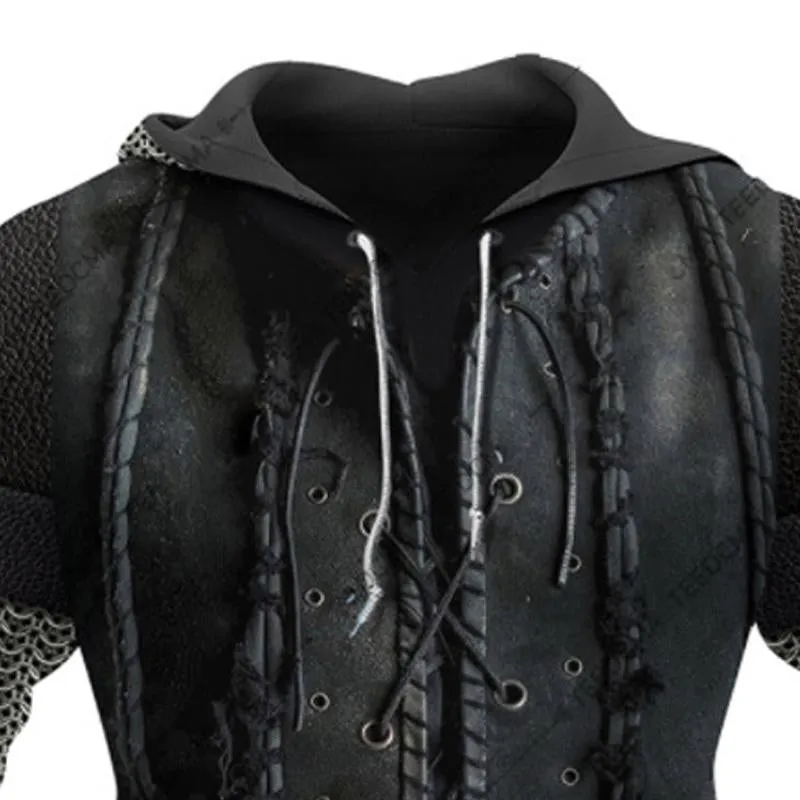 Men's Lace-Up Denim Print Hoodie 84131874U sold by Manly product image thumbnail 2