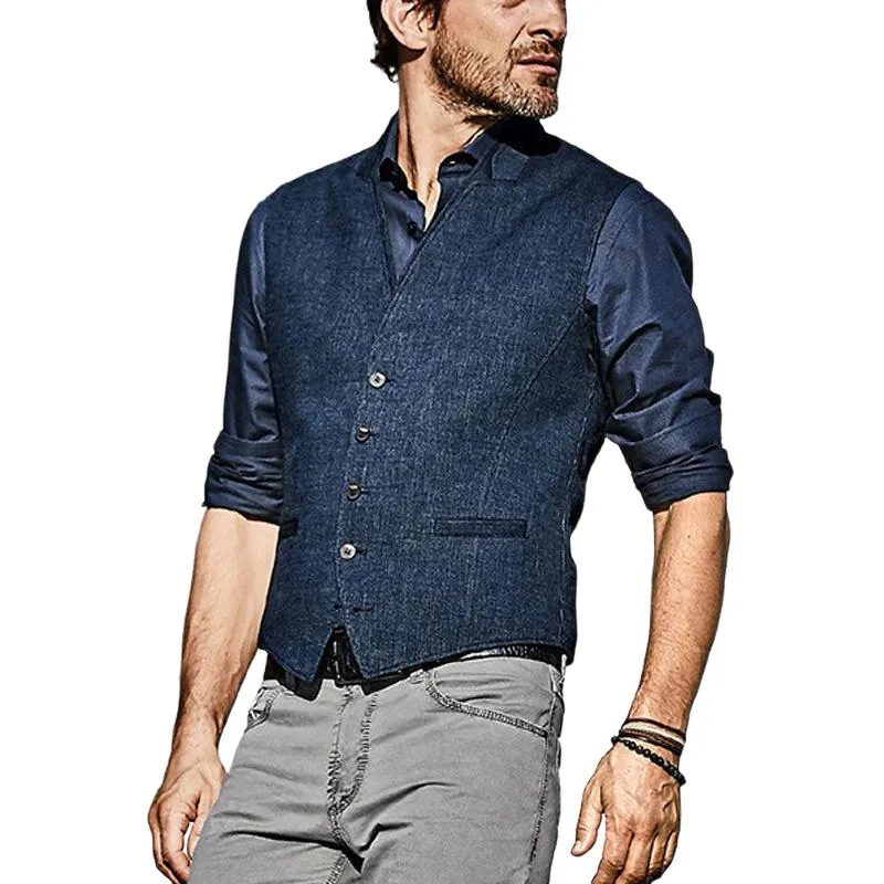 Men's Single Breasted Slim Fit Vest 30137597U sold by Manly