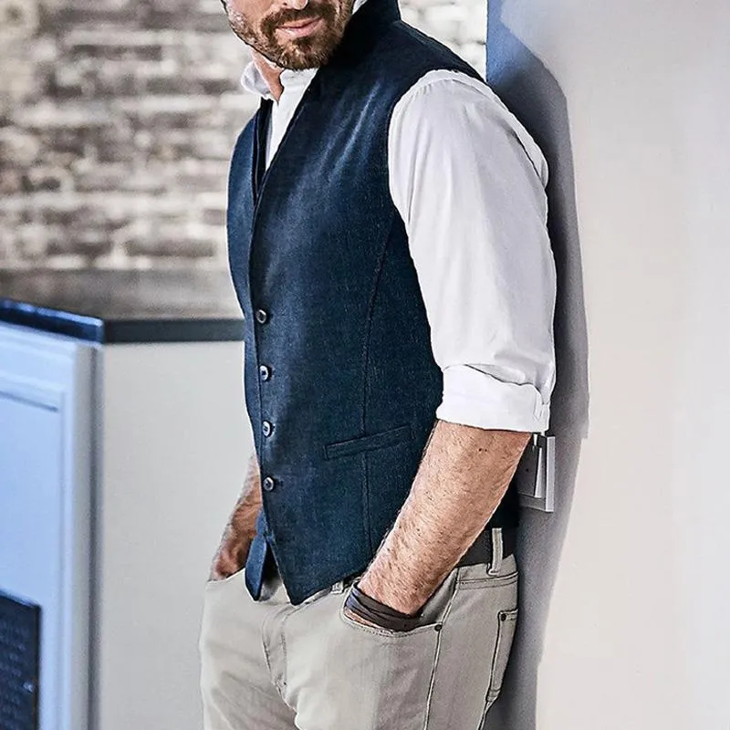 Men's Single Breasted Slim Fit Vest 30137597U sold by Manly product image thumbnail 4