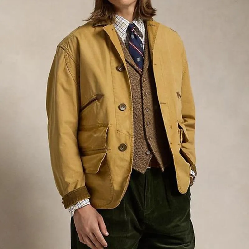 Men's Solid Multi-Pocket Single Breasted Jacket 76298666U sold by Manly product image thumbnail 2