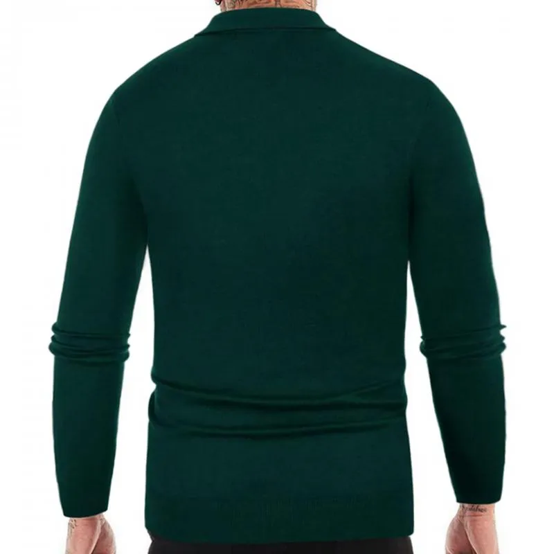 Men's Casual Thin Striped Knitted Long Sleeve Polo Shirt 04110554M sold by Manly product image thumbnail 2