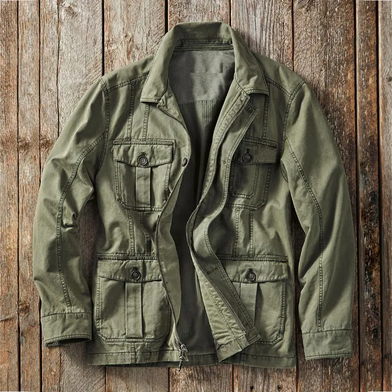 Men's Retro Casual Multi-Pocket Lapel Daddy Jacket 76058724TO sold by Manly product image thumbnail 2