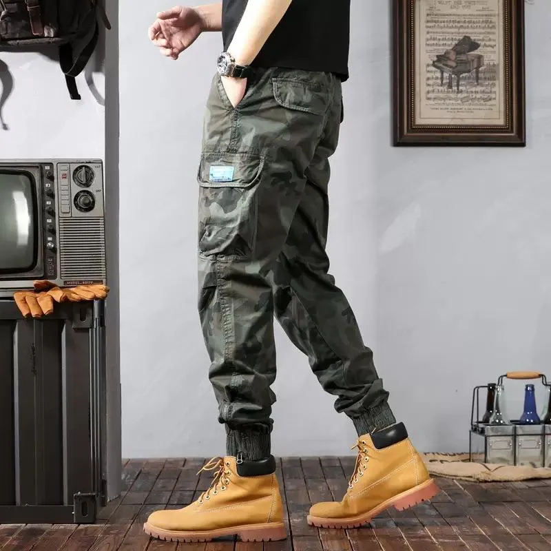 Men's Camo Washed Cotton Multi-pocket Cargo Pants 47568218Z sold by Manly product image thumbnail 3