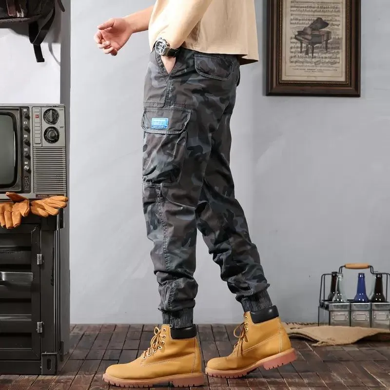 Men's Camo Washed Cotton Multi-pocket Cargo Pants 47568218Z sold by Manly product image thumbnail 4