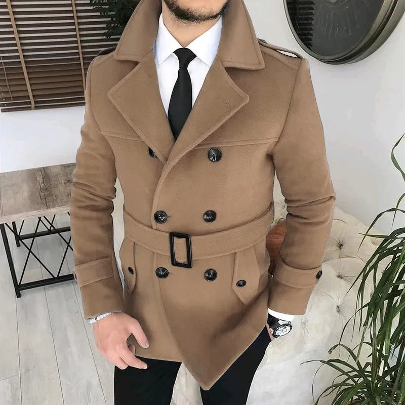 Men's Lapel Double-breasted Trench Coat 52368569U sold by Manly product image thumbnail 4