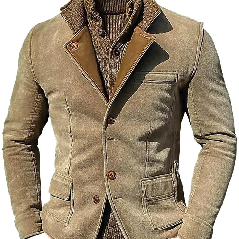 Men's Suede Stand Collar Jacket 90701215U sold by Manly product image thumbnail 2