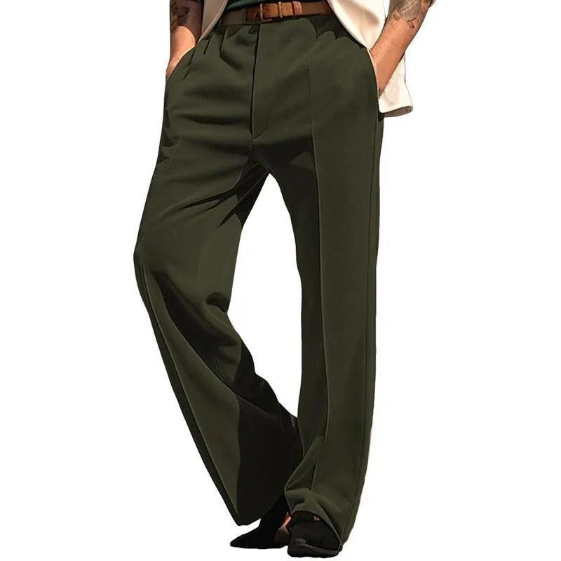 Men's Vintage Solid Velvet Straight-leg Suit Pants 70164650M sold by Manly product image thumbnail 3