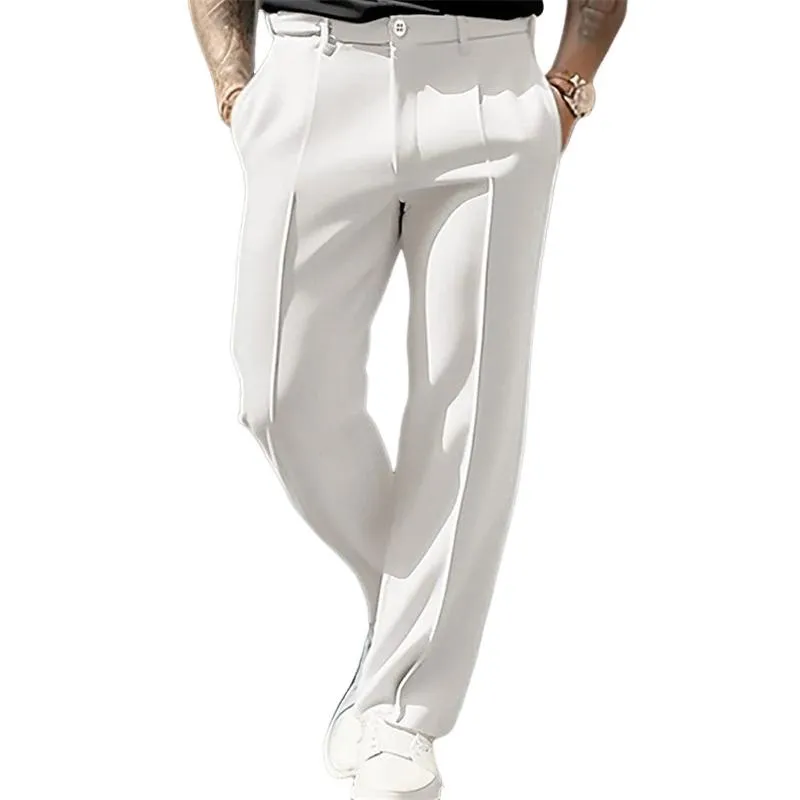 Men's Casual Solid Color Straight Breathable Suit Pants 66260244M sold by Manly product image thumbnail 3