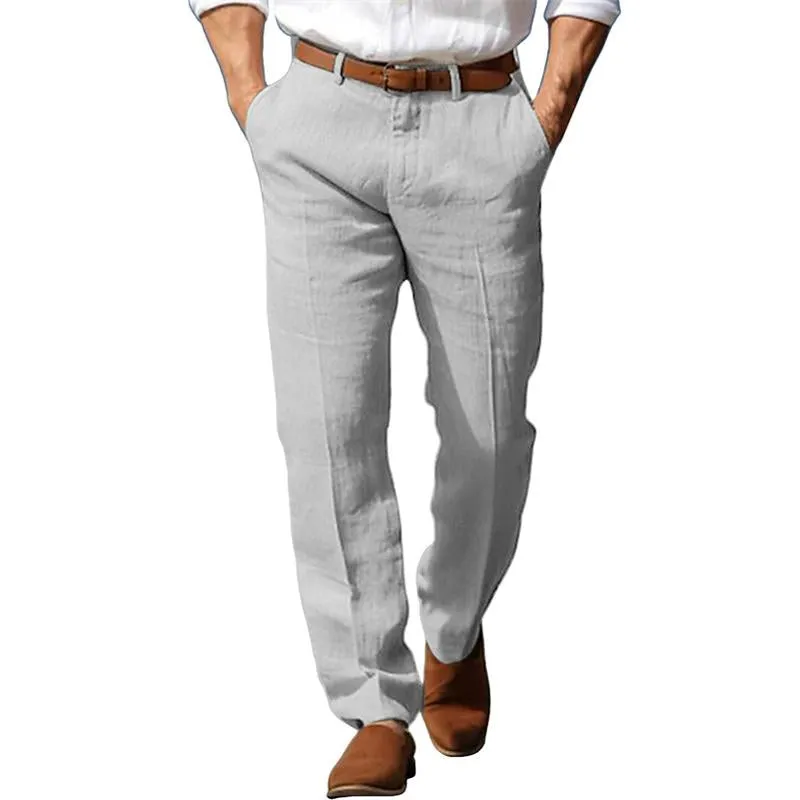 Men's Casual Cotton Linen Straight Comfortable Breathable Pants 45273060M sold by Manly product image thumbnail 3
