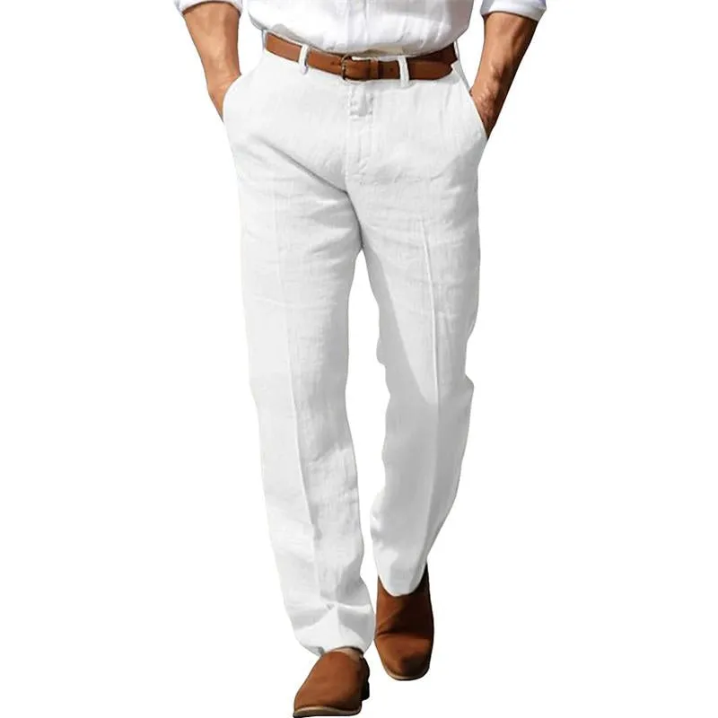Men's Casual Cotton Linen Straight Comfortable Breathable Pants 45273060M sold by Manly product image thumbnail 2
