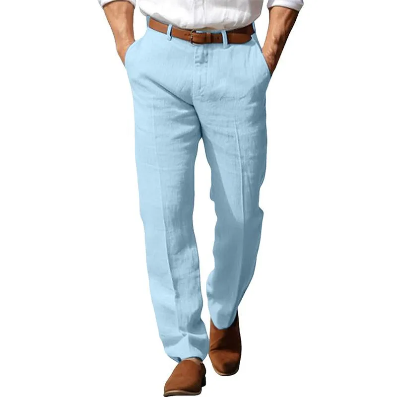 Men's Casual Cotton Linen Straight Comfortable Breathable Pants 45273060M sold by Manly product image thumbnail 5