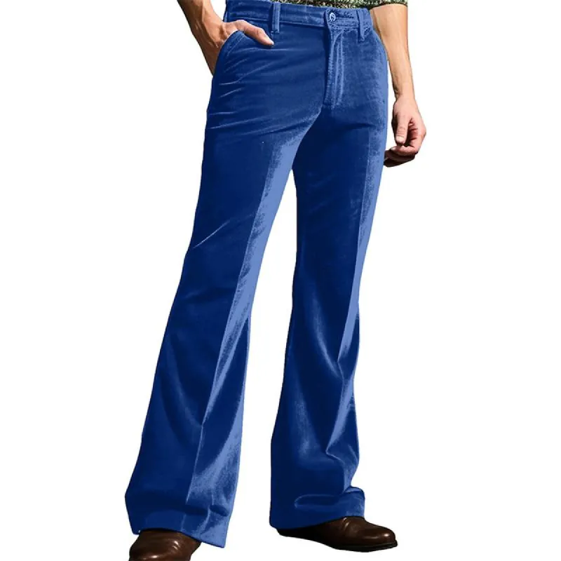 Men's Vintage Velvet Solid Flared Suit Pants 61531563M sold by Manly