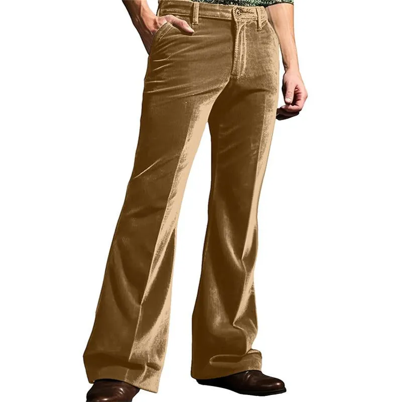 Men's Vintage Velvet Solid Flared Suit Pants 61531563M sold by Manly product image thumbnail 3