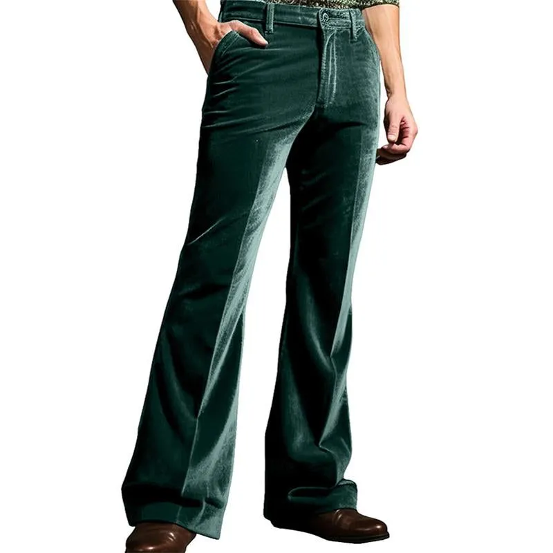Men's Vintage Velvet Solid Flared Suit Pants 61531563M sold by Manly product image thumbnail 2
