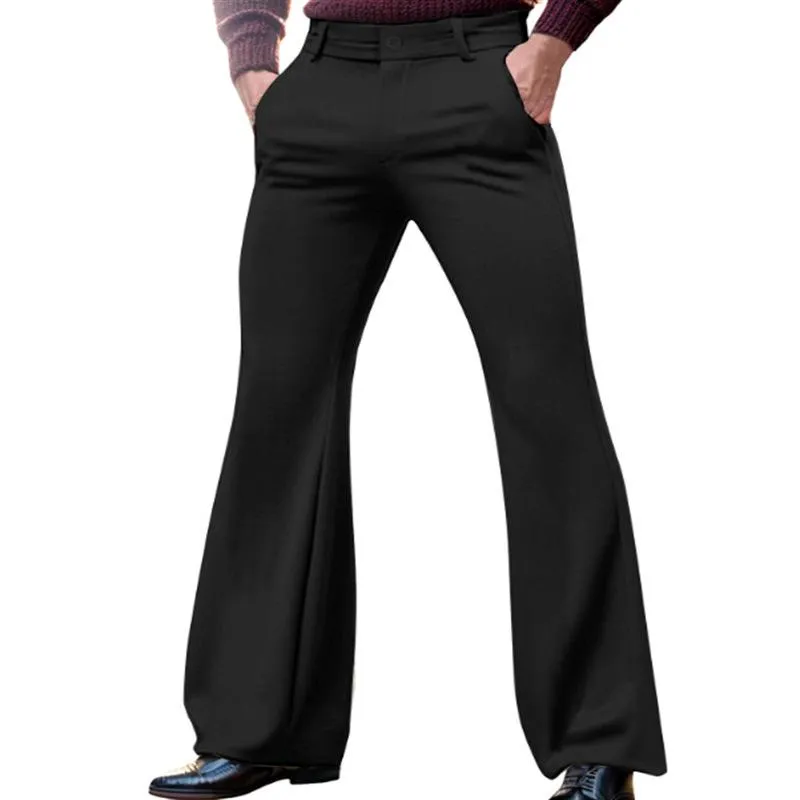 Men's Casual Solid Color Slant Pocket Slim Flared Pants 80467890M sold by Manly product image thumbnail 5