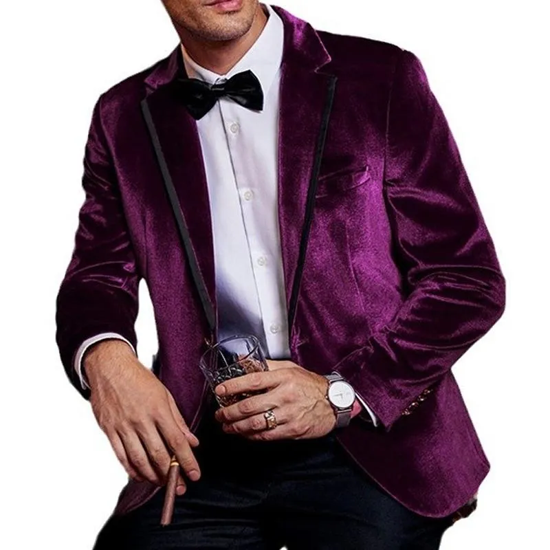 Men's Vintage Velvet Single Breasted Blazer 39471971X sold by Manly