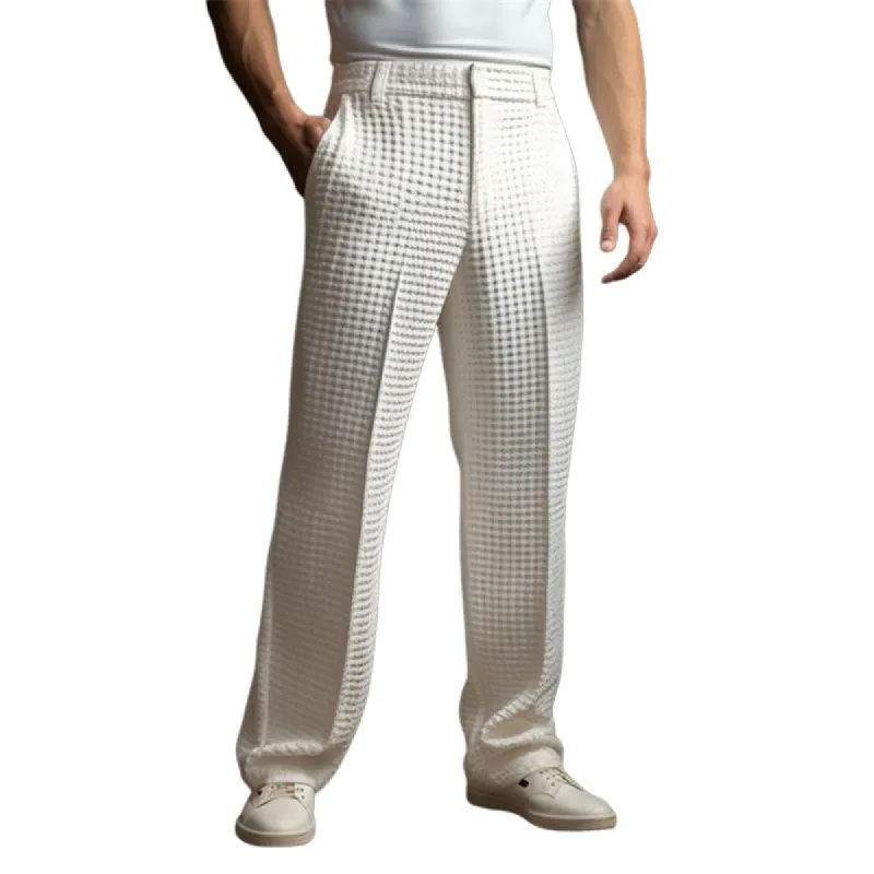Men's Solid Waffle Casual Suit Pants 60809292X sold by Manly