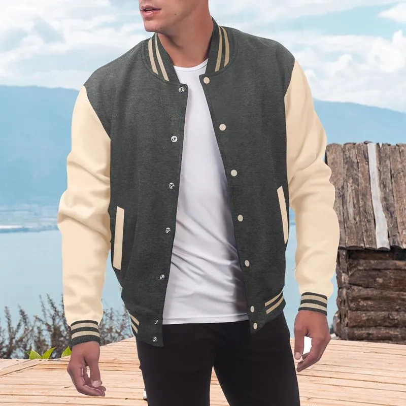 Men's Colorblock Loose Baseball Jacket 53080853X sold by Manly product image thumbnail 3