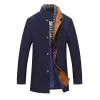 Men's Casual Solid Color Scarf Collar Mid-length Coat 53583831X sold by Manly