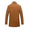 Men's Casual Solid Color Scarf Collar Mid-length Coat 53583831X sold by Manly