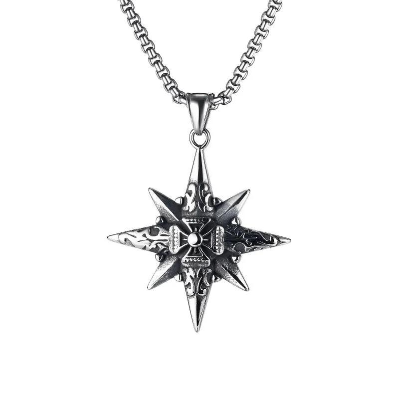Vintage Casual Octagonal Star Cross Necklace 13169889TO sold by Manly