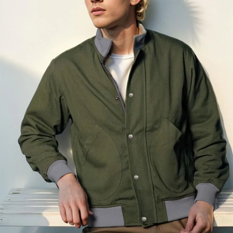 Men's Ribbed Stand Collar Jacket 95900572U sold by Manly product image thumbnail 2