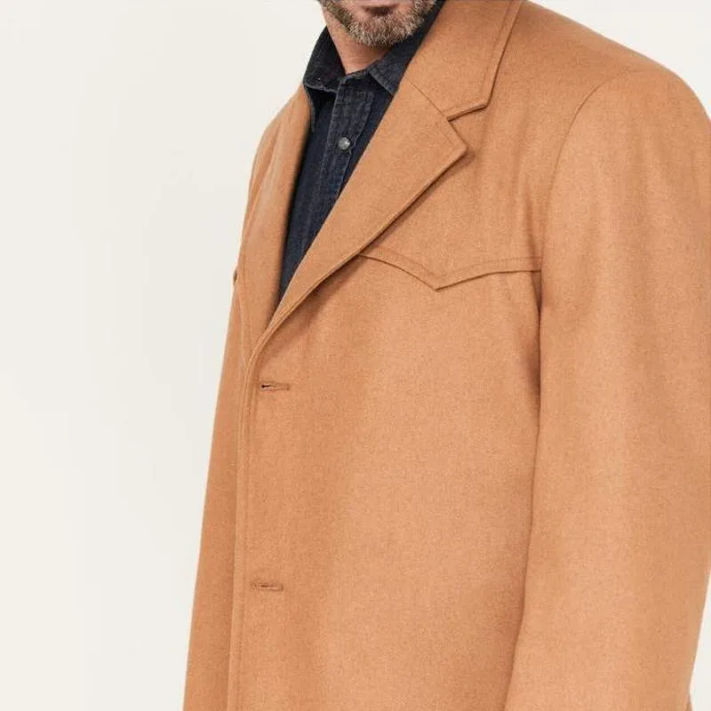 Men's Long Woolen Solid Color Trench Coat 06914089U sold by Manly product image thumbnail 3