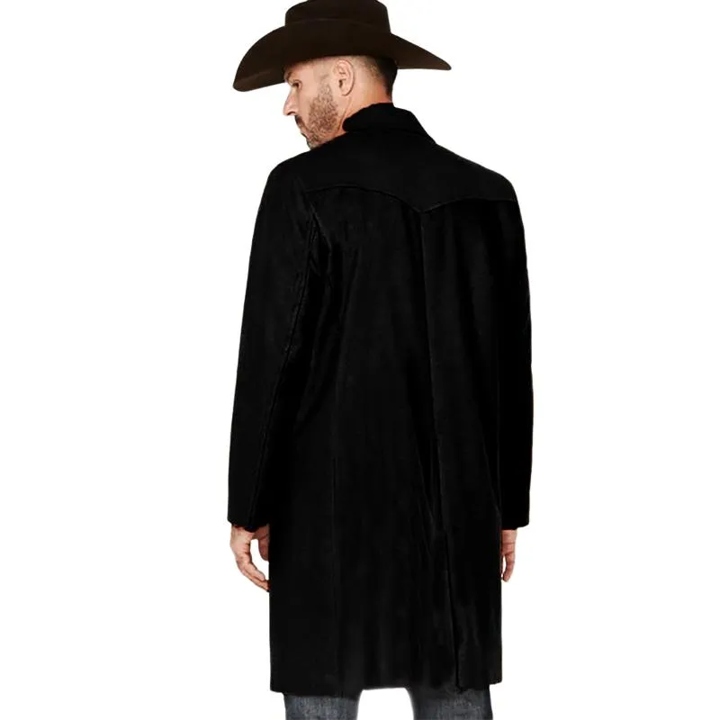 Men's Long Woolen Solid Color Trench Coat 06914089U sold by Manly product image thumbnail 5