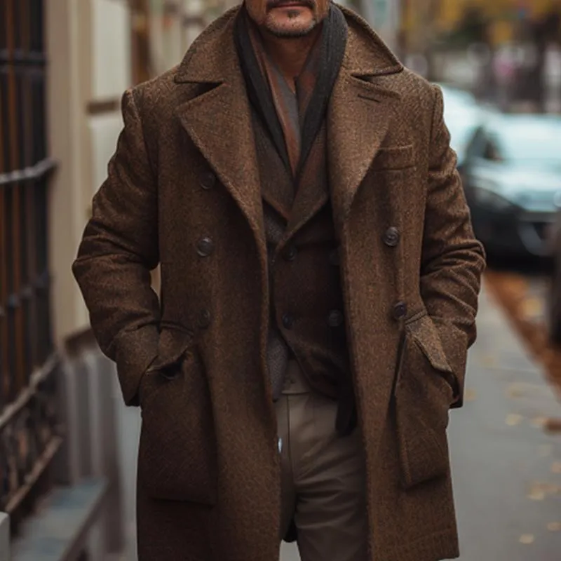 Men's Vintage Mid-Length Tweed Coat 54978606U sold by Manly product image thumbnail 3