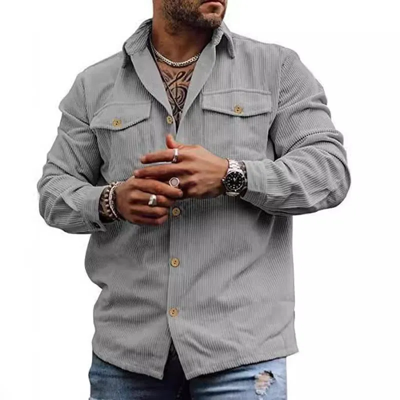 Men's Simple Vintage Button Corduroy Jacket 76211479U sold by Manly product image thumbnail 5