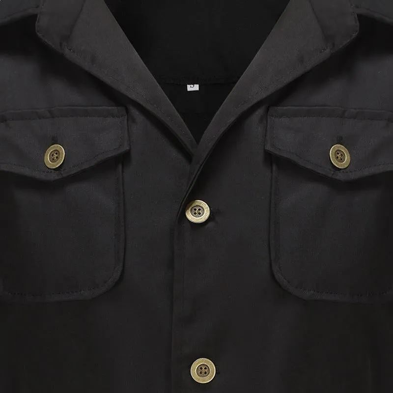 Men's Multi-pocket Mid-length Slim Slim Coat 53073551U sold by Manly product image thumbnail 4