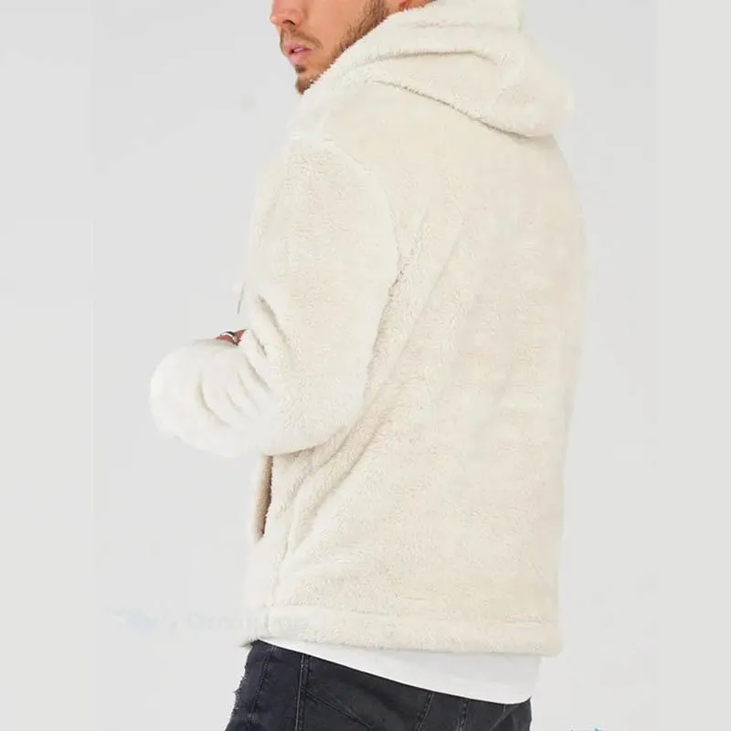 Men's Fashion Plush Warm Zipper Pullover Hoodie 56262023M sold by Manly product image thumbnail 5