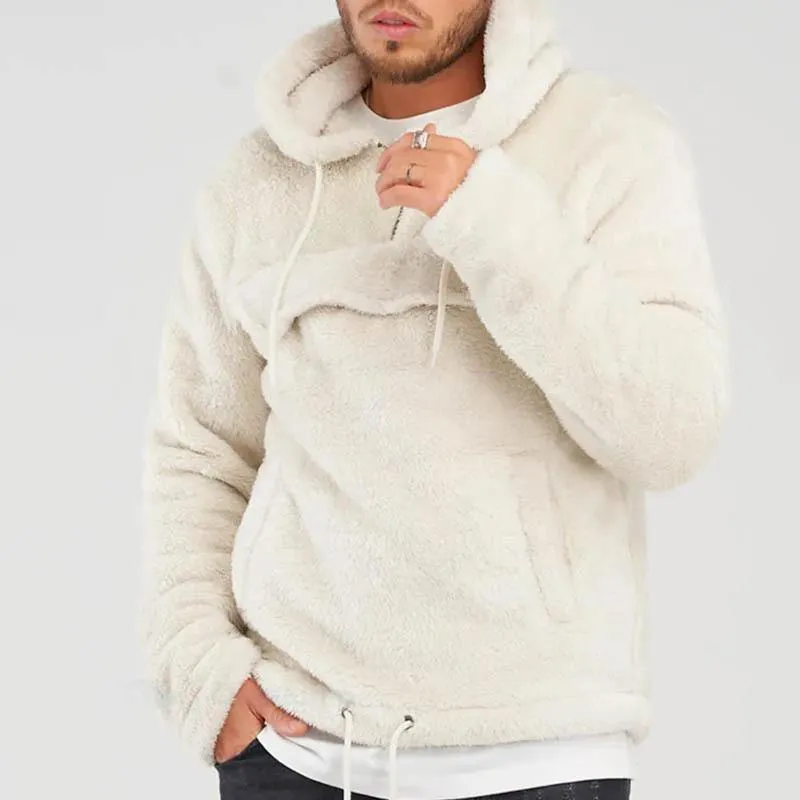 Men's Fashion Plush Warm Zipper Pullover Hoodie 56262023M sold by Manly product image thumbnail 2